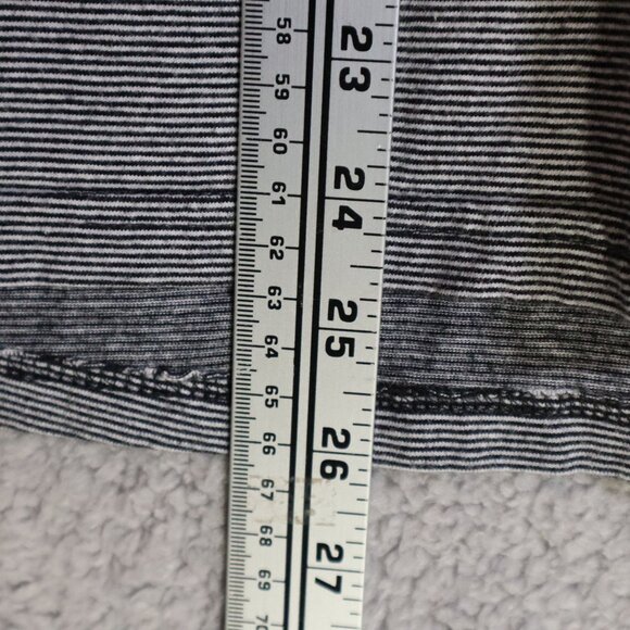 Striped Henley T-Shirt With Wooden Buttons M - Picture 8 of 9